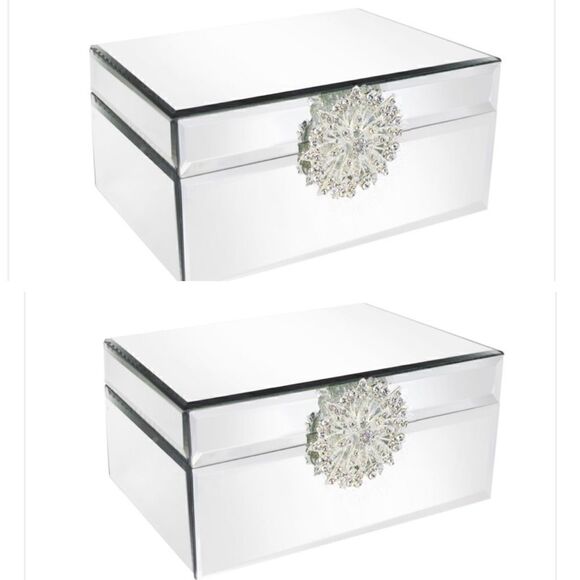 American Atelier Glass Jewelry Keepsake Box - Picture 1 of 6